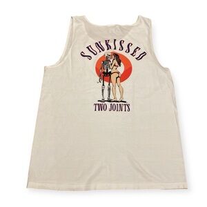 Men's Two Joints Sunkissed Tanktop Skeleton Pin Up Size Medium